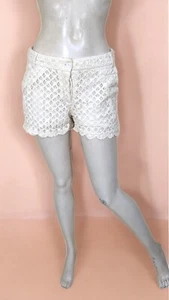 💕 Sandro Taille 38 💕 Superbe short doublé écru crème femme en coton - Foto 1 di 3