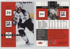 2005-06 Fleer Hot Prospects Red Hot /100 Martin St Louis #91 HOF