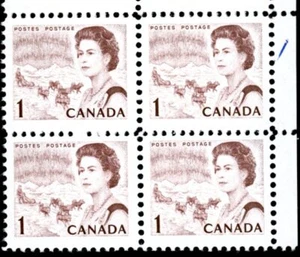Canada Stamp CB#454ii - Queen Elizabeth II & Northern Lights (1971) 1¢ HB, DEX - Bild 1 von 1