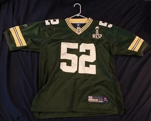 Green Bay Packers#52 Clay Matthews Super Bowl XLV NFL Jersey Sz50 Stitched - Picture 1 of 5