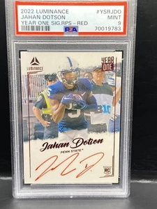 JAHAN DOTSON 2022 PANINI LUMINANCE YEAR ONE RED ROOKIE (RC) AUTOGRAPH PSA 9 - Picture 1 of 2