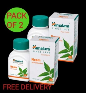 Himalaya Wellness Neem, Erbe Pure per il Benessere della Pelle 60 Compresse | Confezione da 2 - Foto 1 di 7