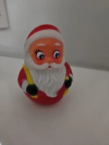 Vintage Plastic Kiddie Products USA Mini Rolly Polly Santa Clause Toy Jingles - Picture 1 of 8
