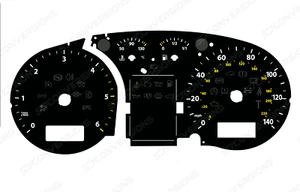 VW Transporter T5 Manual Plain Dial Cards 8 Colours Gauges - Picture 1 of 8