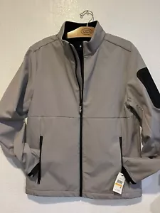 DKNY Mens S Gray Jacket Full Zip Fleece Lined Mock Neck Regular Fit - Picture 1 of 12