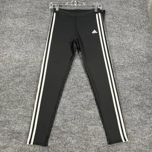 Adidas Youth Girls Pants Large 14 Black Activewear New with Tags NWT Casual - Picture 1 of 16