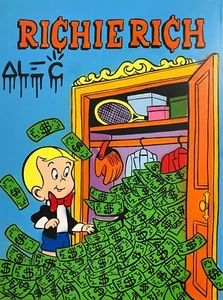 Alec Monopoly Hand oil painting on canvas,RICHIE RICH MONEY CLOSET 24×32" - Picture 1 of 5