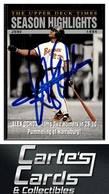 Alex Ochoa 1995 Upper Deck Minors #102 Bowie Baysox TTM/IP Signed Autographed - Image 1 of 2