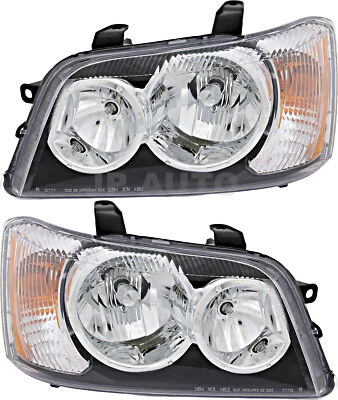 For 2001-2003 Toyota Highlander Headlight Halogen Set Driver and Passenger Side Foto 1 de 4