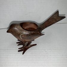 Metal Sculpture Bird Figurine Tea Light Holder