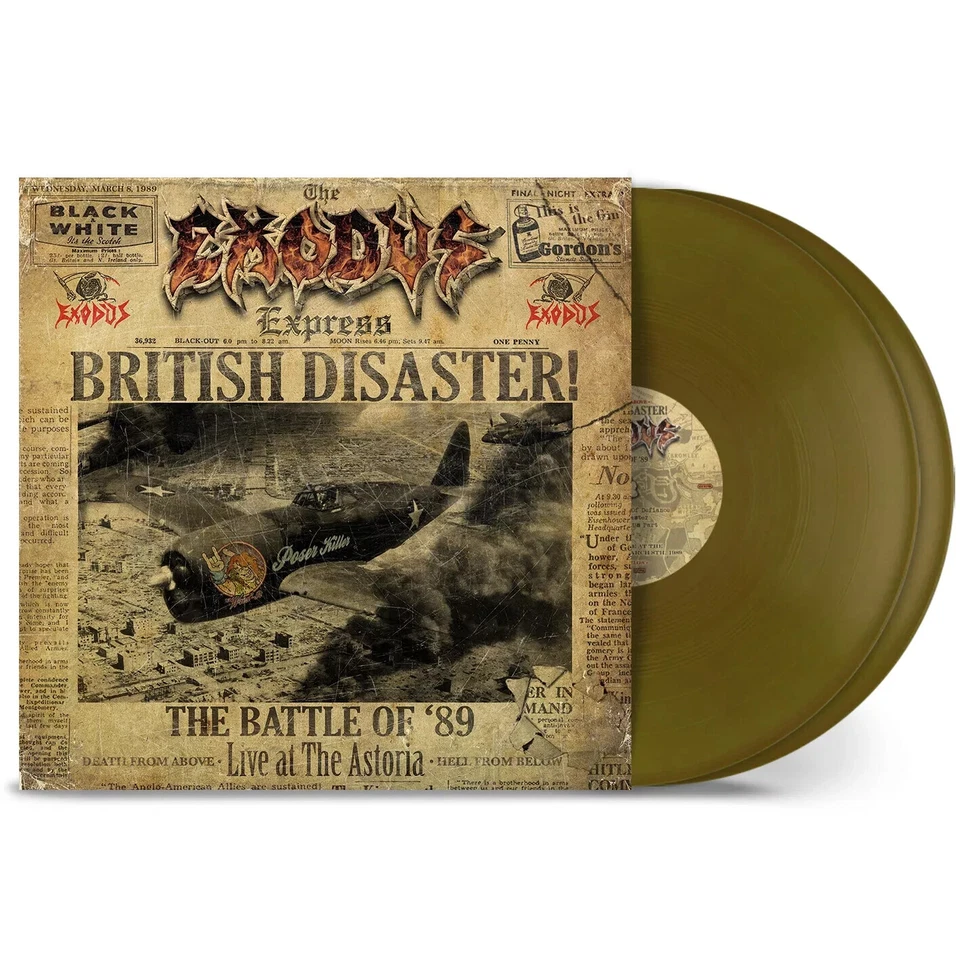 Exodus – British Disaster: The Battle of '89 - 2 x Gold LP Vinyl Records - NEW Foto 1 de 1