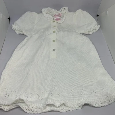 SOPHIE DESS Girls White Crochet Dress Creative Paris Baby 6 Mos. - Image 1 of 4