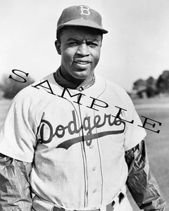 JACKIE ROBINSON #42 DODGERS CLOSE UP SHOT 8X10 GLOSSY PHOTO #7Q - Picture 1 of 1