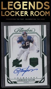 2023 Panini Flawless Lawrence Taylor Champions Signatures Emerald #/5 - Picture 1 of 2