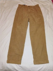 Pantaloni Polo Ralph Lauren in velluto a coste marrone 100% cotone Hammond Y2K vita 33 lunghezza 32 - Foto 1 di 8