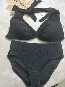 Beach Diva Size10 2 Pc. Bikini Black - Picture 1 of 6