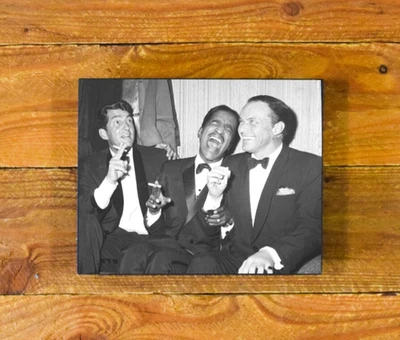 Sinatra, Martin, Davis - Iconic 1950's - 60's "Rat Pack" - Wood Wall Panel Decor - Image 1 of 4