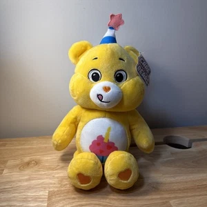 Care Bears Birthday Bear Plush Stuffed Animal 12” Yellow Cupcake Party Hat 2021 - Picture 1 of 9