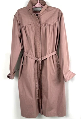 Винтажный Bryant Park женщин Тренч куртка 80-х длинным рукавом с подкладкой ремень размер 16,5 - Изображение 1 из 4