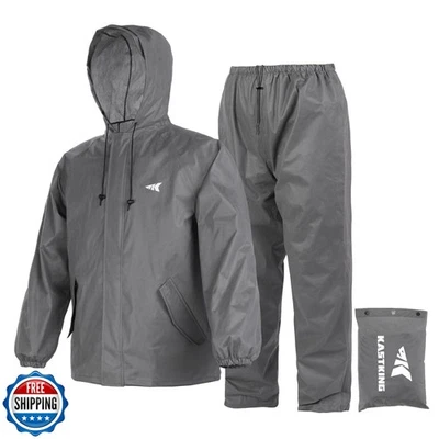 Traje de lluvia impermeable KastKing AquaLite para hombre y mujer, ajuste holgado, blanco claro Foto 1 de 4