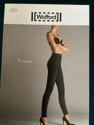 Wolford Velour Leggings 19171 Colour Black Size 36 UK 8 - Image 1 of 2