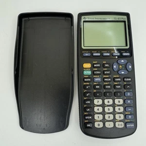 Texas Instruments TI-83 Plus Graphing Calculator Black with Cover Tested Works - Picture 1 of 17