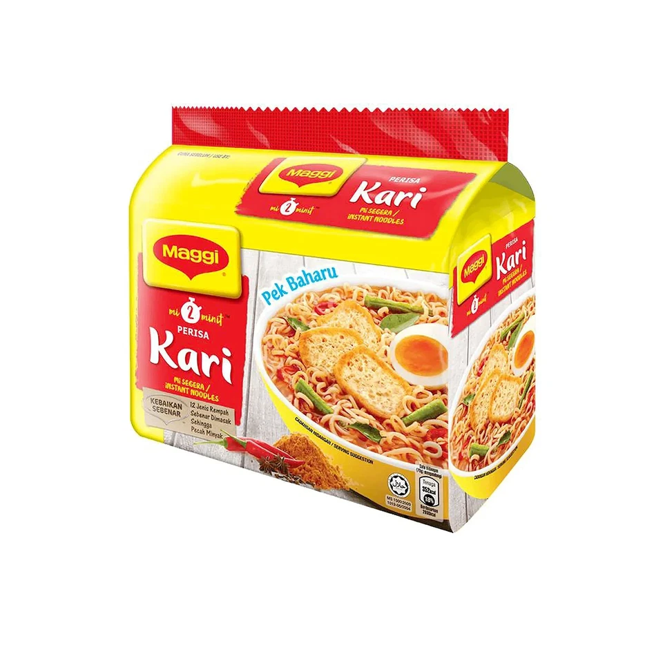 MAGGI 2 MINUTOS FIDEOS INSTANTÁNEOS KARI (SABOR CURRY) Foto 1 de 1