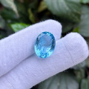 Topacio azul cielo natural corte facetado ovalado 21,7 quilates piedras preciosas para personalizar joyas - Imagen 1 de 4