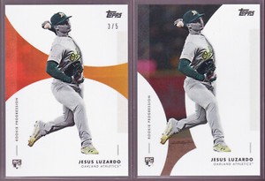 Jesus Luzardo Athletics 3/5 2020 Topps On Demand Rookie Progression + 23 Base 