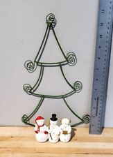12"Christmas Card /Photo Holder Snowmen Snowman & Tree Napkin Holder by Hallmark