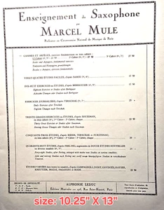 Gammes et Arpeges for Saxophone by Marcel Mule - Vintage Leduc Publication - Picture 1 of 4