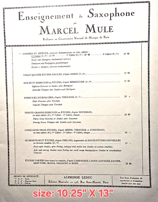 Gammes et Arpeges for Saxophone by Marcel Mule - Vintage Leduc Publication - Image 1 of 4