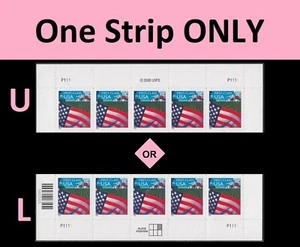 US 3449 Flag over Farm First Class 34c plate strip 5 P1111 MNH 2001 - Picture 1 of 1