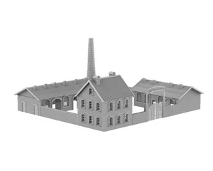 USINE ALLEMANDE SET MANUFACTURE - 3D PRINT Wargame Terrain Bolt Action WWII01 - Picture 1 of 7