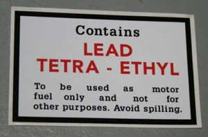 Contains Lead self-adhesive vinyl sticker Gilbarco CM Plume petrol bowser / pump - Picture 1 of 1
