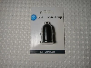 ONN USB Car Charger Single Port Black 2.4 Amp New - Picture 1 of 6