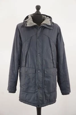 Bench Herren Winterjacke Jacke M blau grau uni gefüttert Kapuze Baumwolle A1286 - Bild 1 von 4