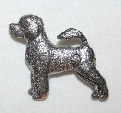 Portuguese Water Dog Harris Fine PEWTER PIN Jewelry Art USA Made - Image 1 of 2