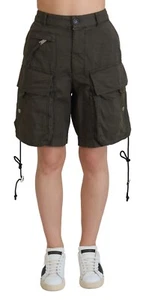 DSQUARED2 Shorts Green High Waist Cargo Bermuda Women s. IT38/US4/XS RRP 700usd - Picture 1 of 7