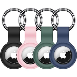 4 Pack Linsaner Compatible AirTag Case Keychain Holder Silicone Key Multicolor - Picture 1 of 6