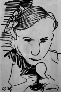 Charles BLACKMAN "Barbara (Repast)" original drawing London 1965, initials + COA - Picture 1 of 1