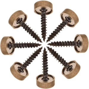 8 Pcs Decor Screw Small Brass Screws Mirror Decorative Cover Caps - Picture 1 of 12