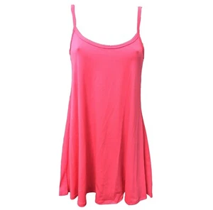 Womens Dress Sleeveless Neon Green Pink Orange Dress Long Cami Swing Top 8-22 - Picture 1 of 4
