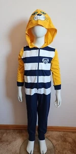 Geelong Cats AFL Boys Toddler Mascot Printed Hooded Onepiece Pyjama Size 6 New - Picture 1 of 5