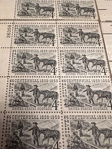 1959 U.S 4c Silver Centennial 1859-1959 Plt Blk of 7 Sc#1130 M/NH/OG/Pristine - Picture 1 of 3