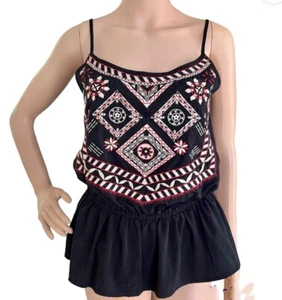 Abercrombie & Fitch Juniors Sleeveless Tank Top Embroidered Design Size S - Picture 1 of 4