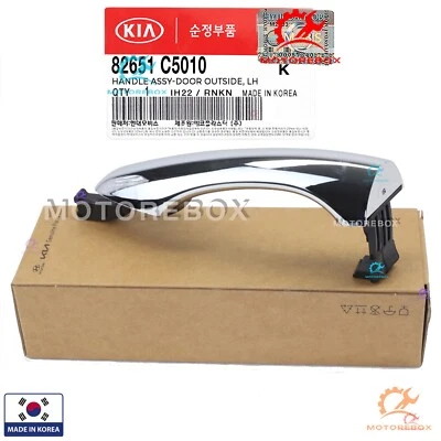 Genuine 82651-C5010 Outside Door Handle Chrome LEFT DRIVER for 16-19 Kia Sorento - Image 1 of 4