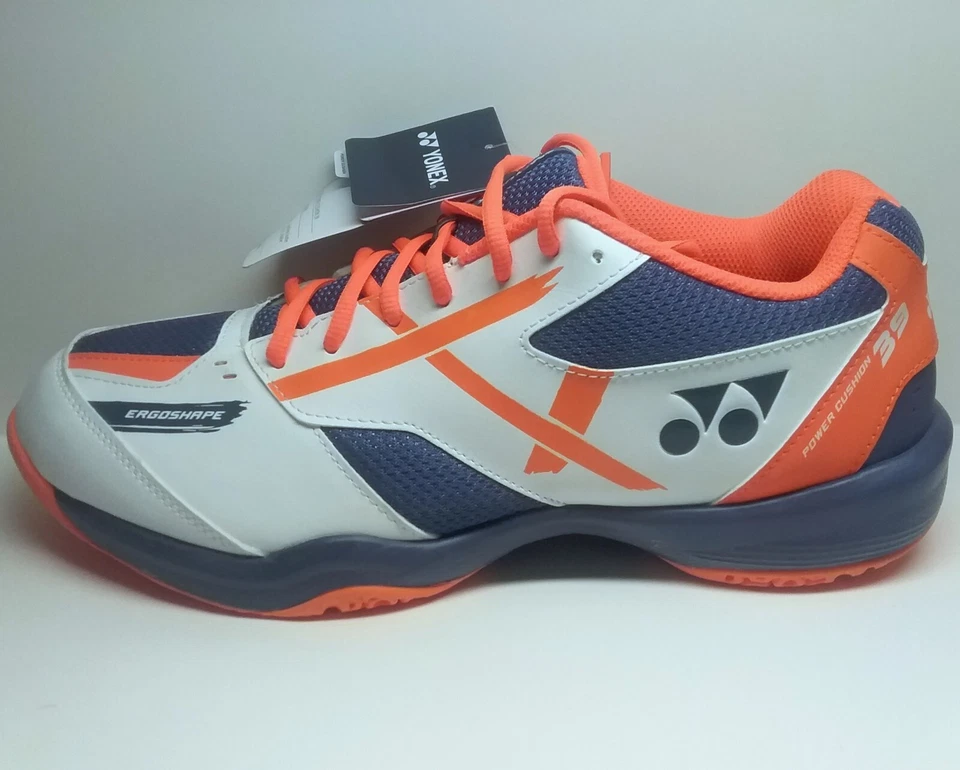 Cojín eléctrico para zapatos de bádminton Yonex 39 (blanco/naranja) talla 12 Foto 1 de 4