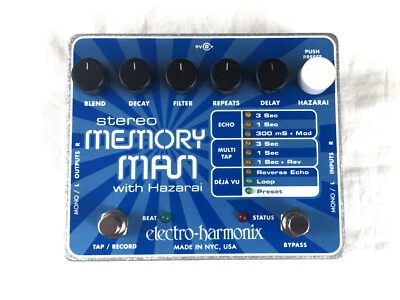 Used Electro-Harmonix EHX Stereo Memory Man with Hazarai Delay Looper Pedal - Image 1 of 3