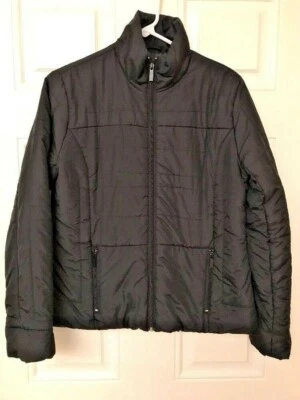 Chaqueta Acolchada Relativity Cremallera Frontal Talla Pequeña Negra Foto 1 de 4